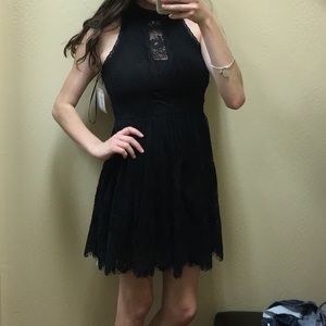 Free people black lace dress